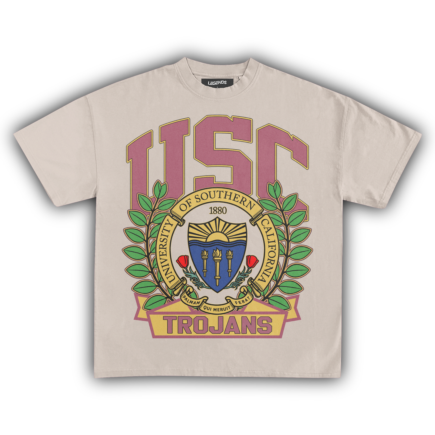 UNIVERSITY OF SOUTHERN CALIFORNIA TROJANS 1880 VINTAGE TEE