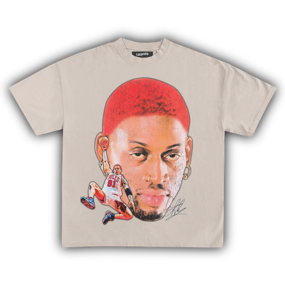 DENNIS RODMAN BIG FACE SLAM DUNK TEE