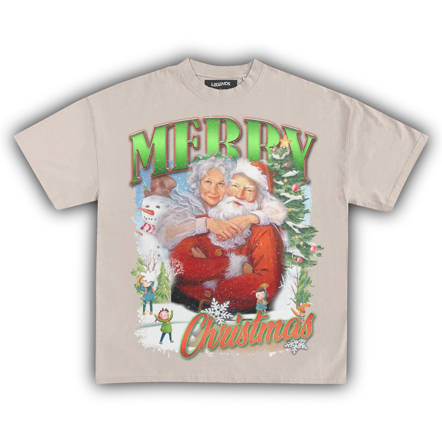 MERRY CHRISTMAS SANTA CLAUS VINTAGE TEE