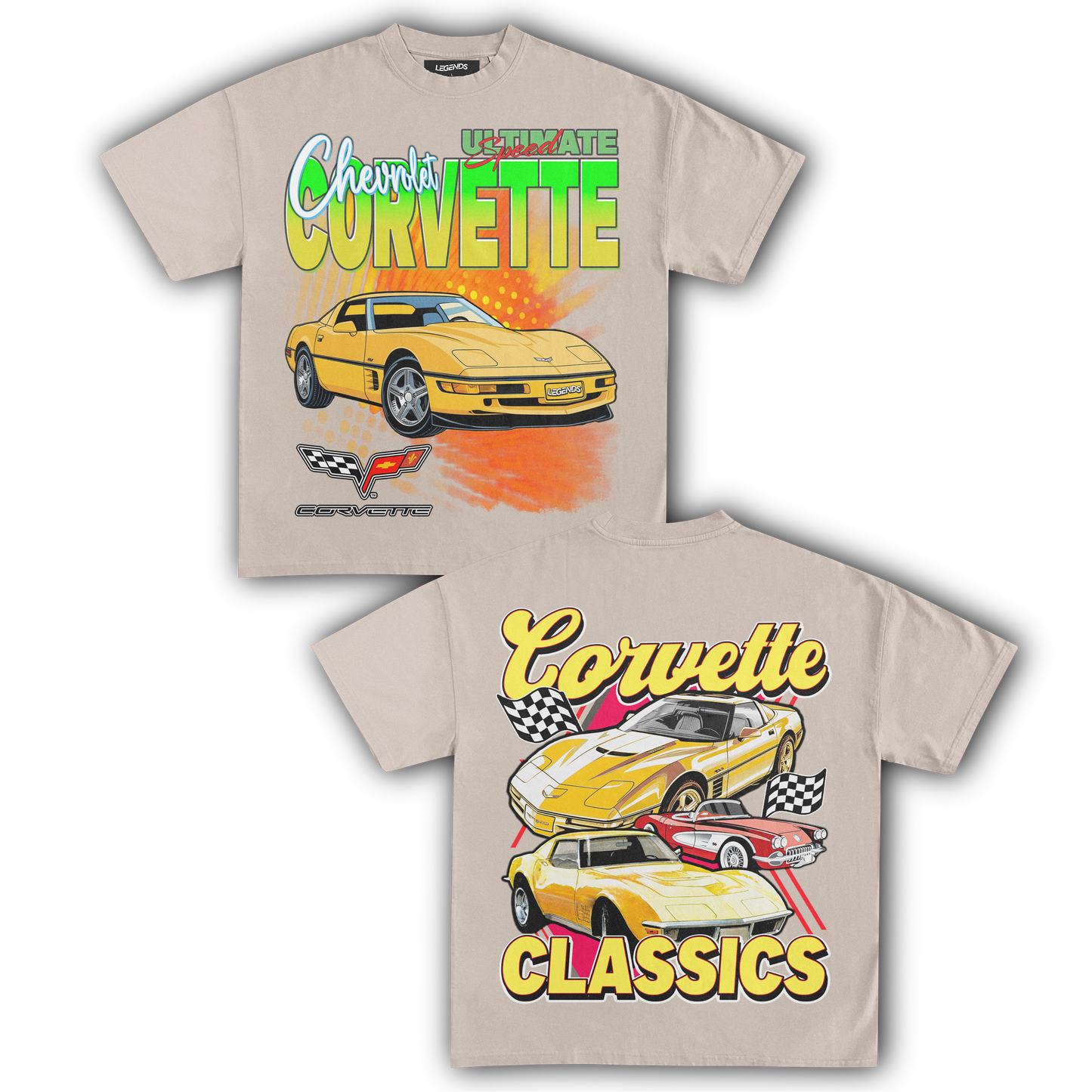 CORVETTE ULTIMATE SPEED CLASSICS TEE (Double Sided)