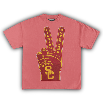 FIGHT ON! GO TROJANS! VINTAGE TEE