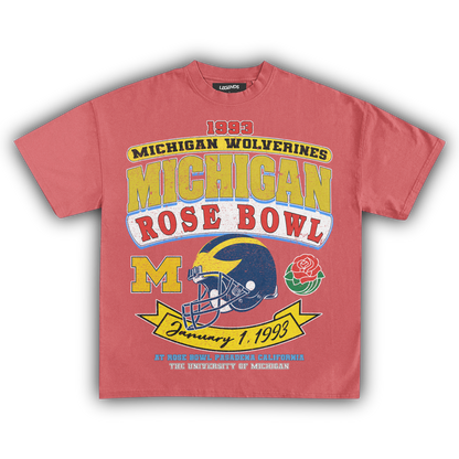 1993 MICHIGAN WOLVERINES ROSE BOWL VINTAGE TEE