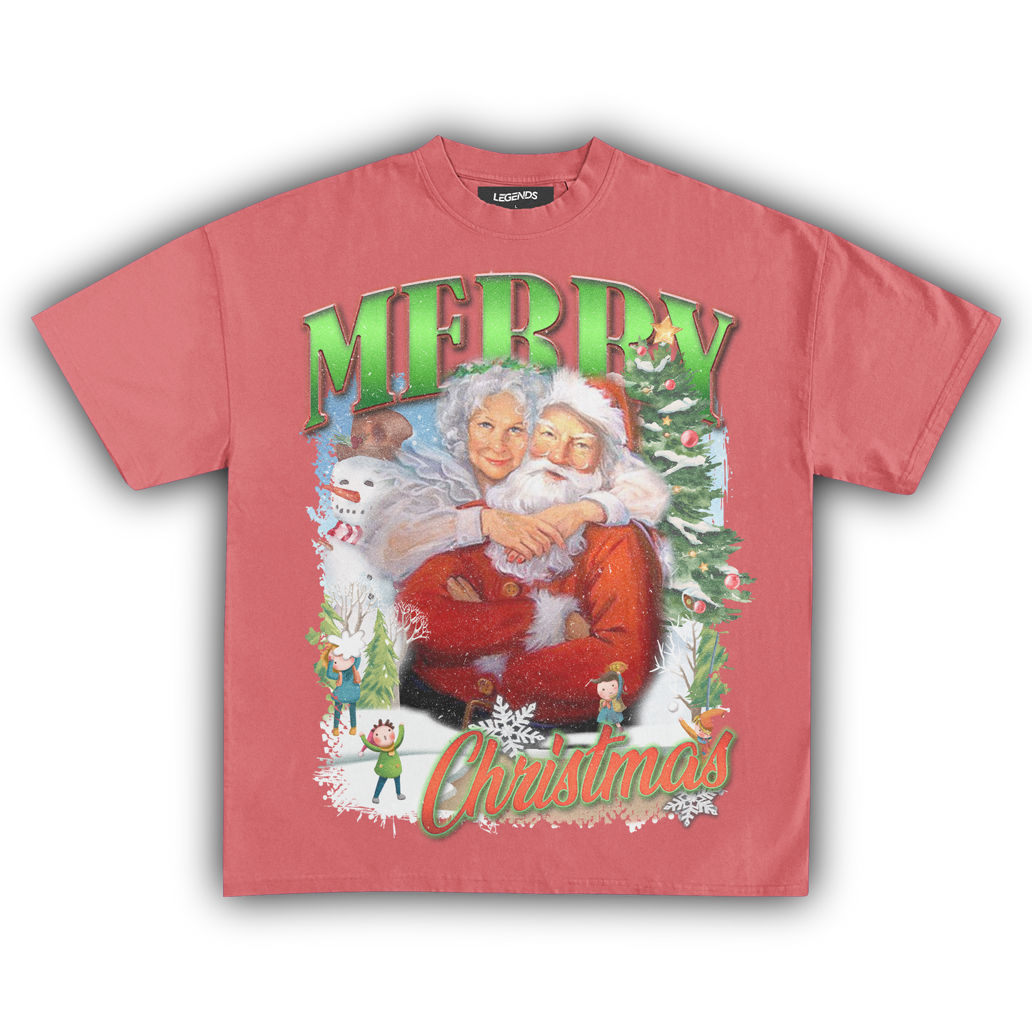 MERRY CHRISTMAS SANTA CLAUS VINTAGE TEE