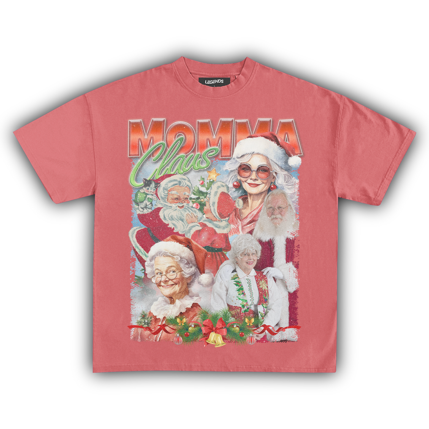 MOMMA CLAUS VINTAGE CHRISTMAS TEE