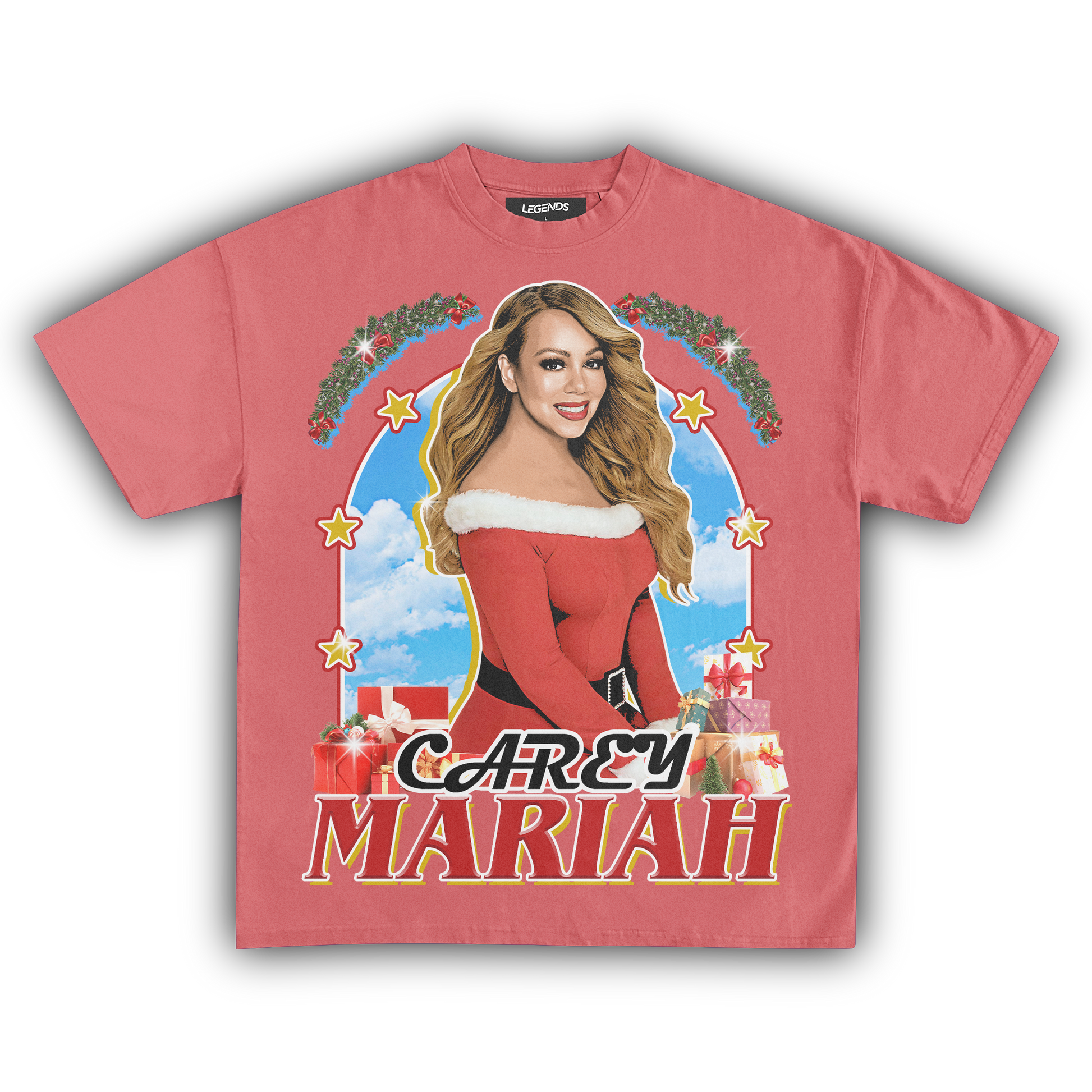 Mariah Carey Tee » Christmas » Vintage Heavyweight T-Shirt Mariah Carey Tee » Christmas » Vintage Heavyweight T-Shirt