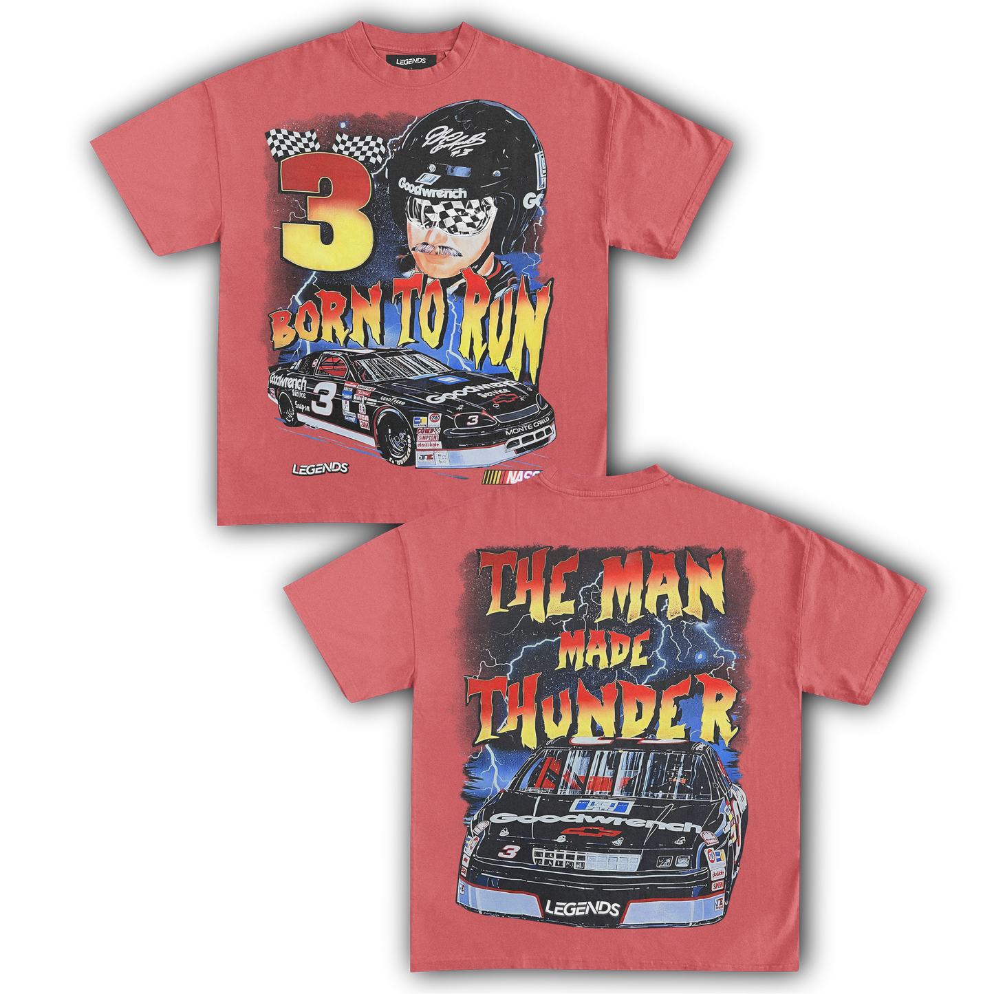 DALE EARNHARDT BORN TO RUN TEE (Double Sided)