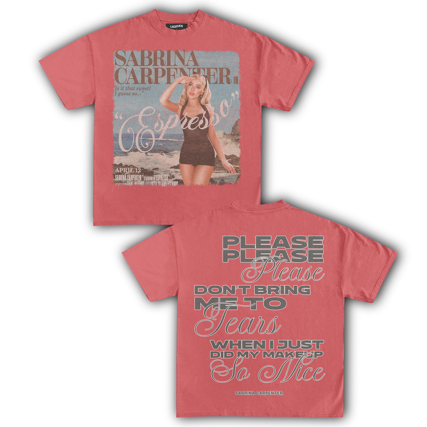 SABRINA CARPENTER PLEASE PLEASE PLEASE TEE (Double Sided)