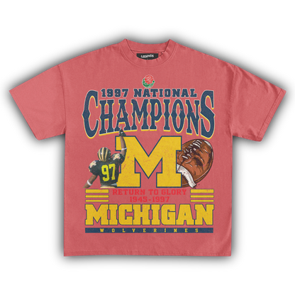 1997 MICHIGAN WOLVERINES NATIONAL CHAMPIONS TEE