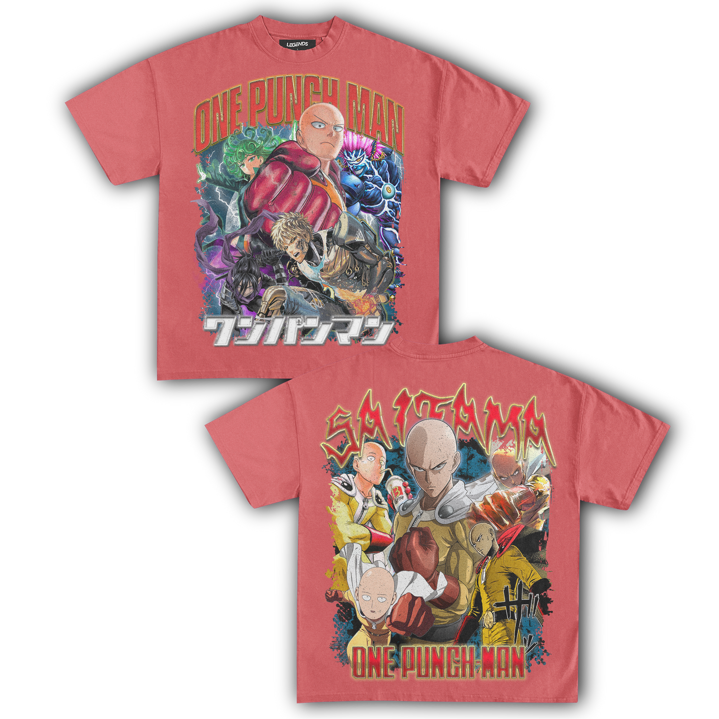 ONE PUNCH MAN: SAITAMA VINTAGE TEE (Double Sided)