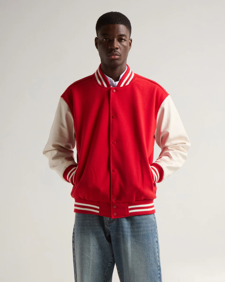 VARSITY LETTERMAN JACKET (Red x White)