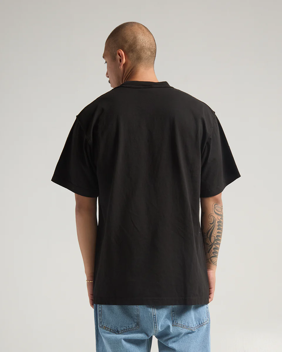 7.5 OZ REVERSE HEAVYWEIGHT GARMENT DYE TEE (Reverse Onyx)