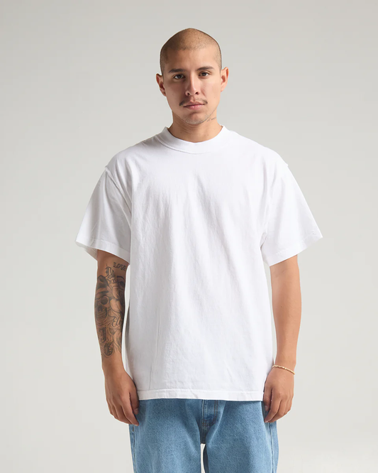 7.5 OZ REVERSE HEAVYWEIGHT GARMENT DYE TEE (Reverse White)