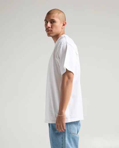 7.5 OZ REVERSE HEAVYWEIGHT GARMENT DYE TEE (Reverse White)