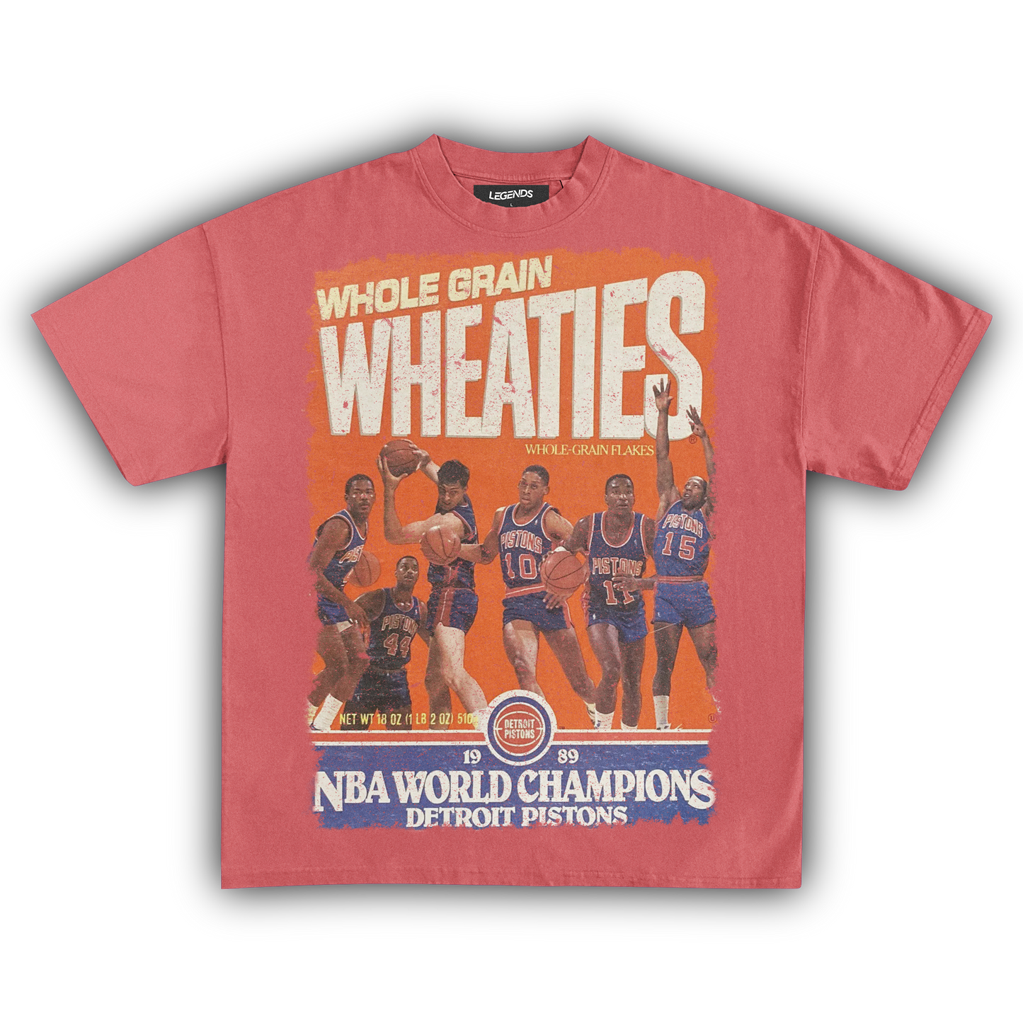 WHEATIES DETROIT PISTONS 1989 VINTAGE TEE