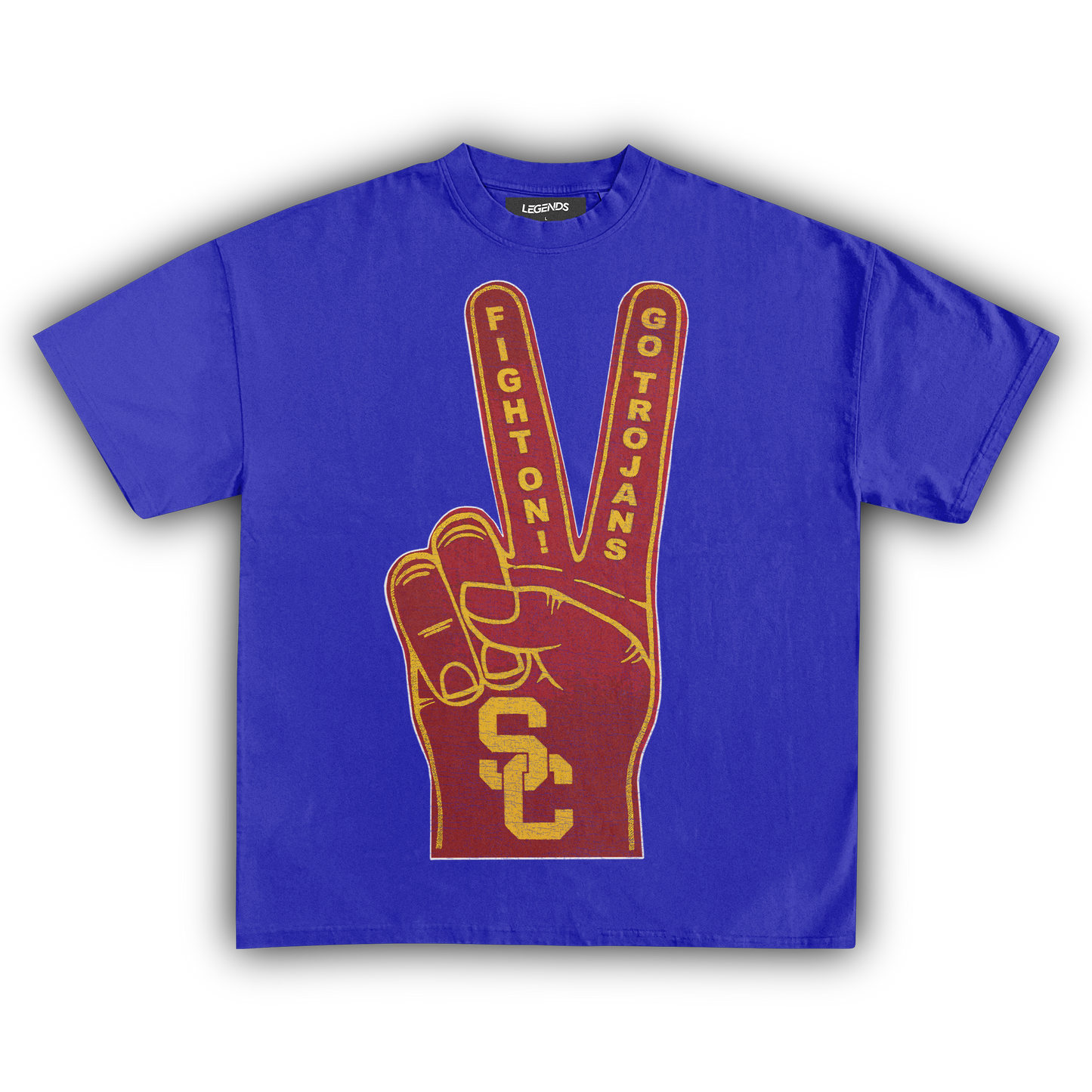 FIGHT ON! GO TROJANS! VINTAGE TEE