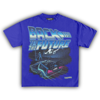 BACK TO THE FUTURE LIGHTNING STRIKE DELOREAN TEE