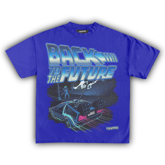 BACK TO THE FUTURE LIGHTNING STRIKE DELOREAN TEE