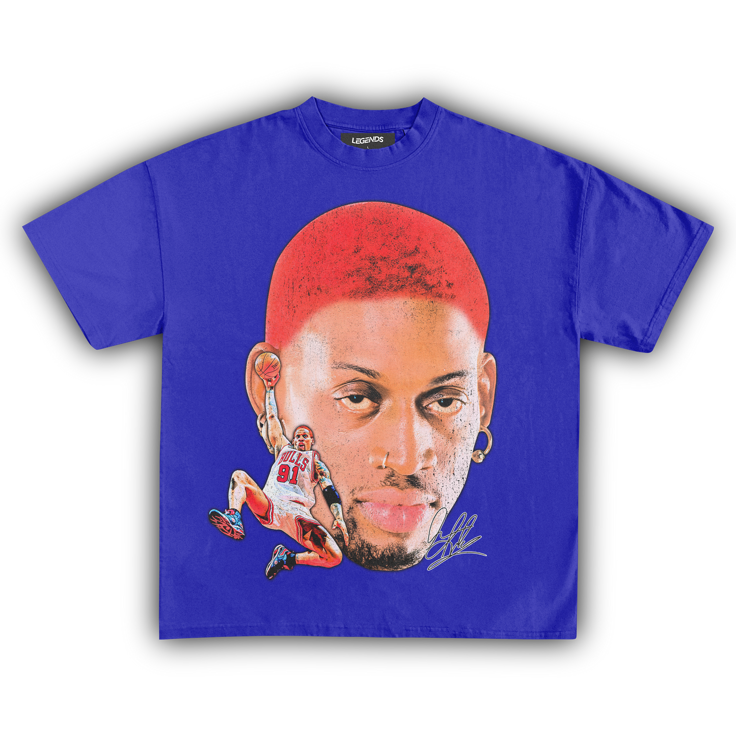 DENNIS RODMAN BIG FACE SLAM DUNK TEE