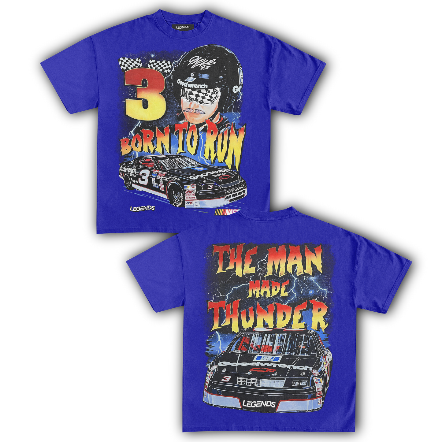 DALE EARNHARDT BORN TO RUN TEE (Double Sided)