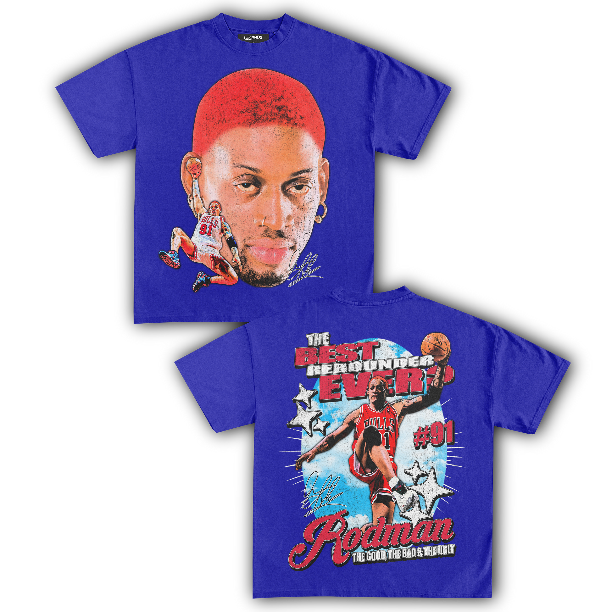 Dennis Rodman Tee » Basketball » Vintage Heavyweight T-Shirt Dennis Rodman Tee » Basketball » Vintage Heavyweight T-Shirt