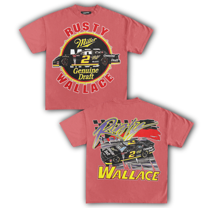 RUSTY WALLACE MILLER GENUINE DRAFT TEE (Double Sided)