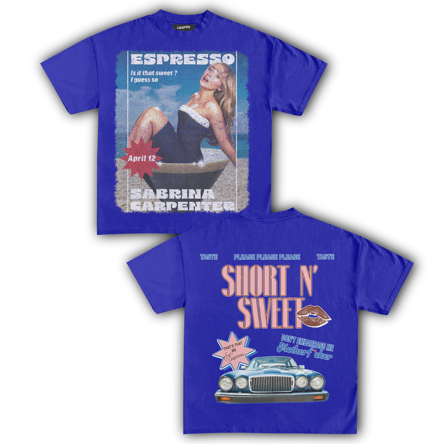 SABRINA CARPENTER SHORT N' SWEET ESPRESSO TEE (Double Sided)