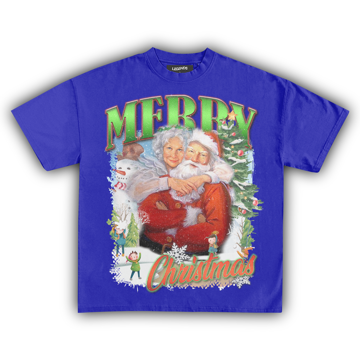 MERRY CHRISTMAS SANTA CLAUS VINTAGE TEE