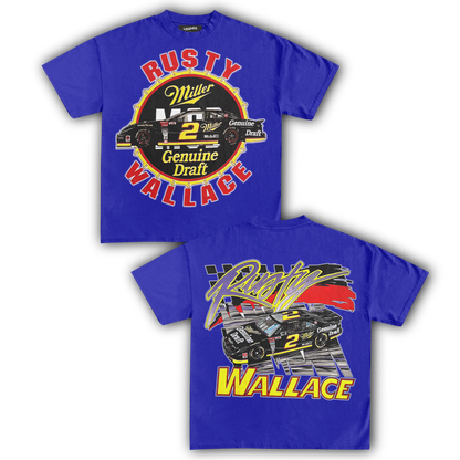 RUSTY WALLACE MILLER GENUINE DRAFT TEE (Double Sided)