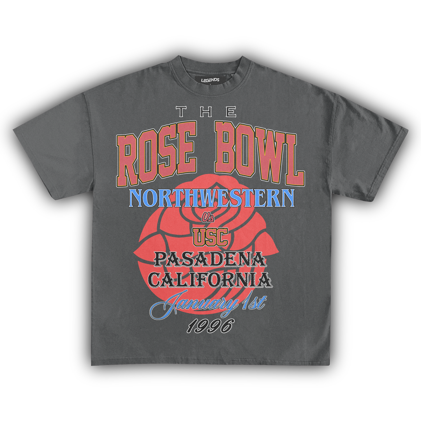 ROSE BOWL USC VS. NORTHWESTERN 1996 VINTAGE FOOTBALL TEE