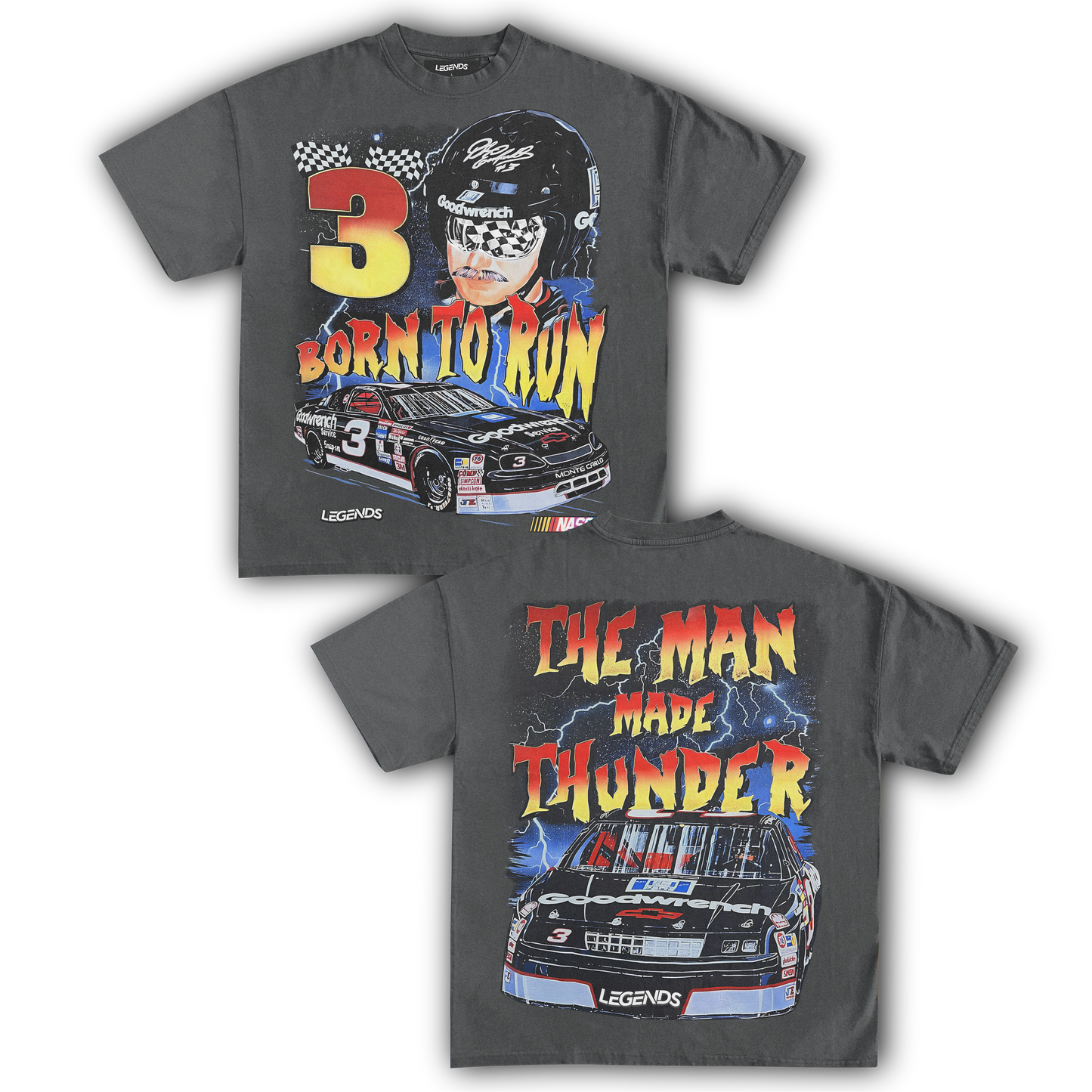 DALE EARNHARDT BORN TO RUN TEE (Double Sided)