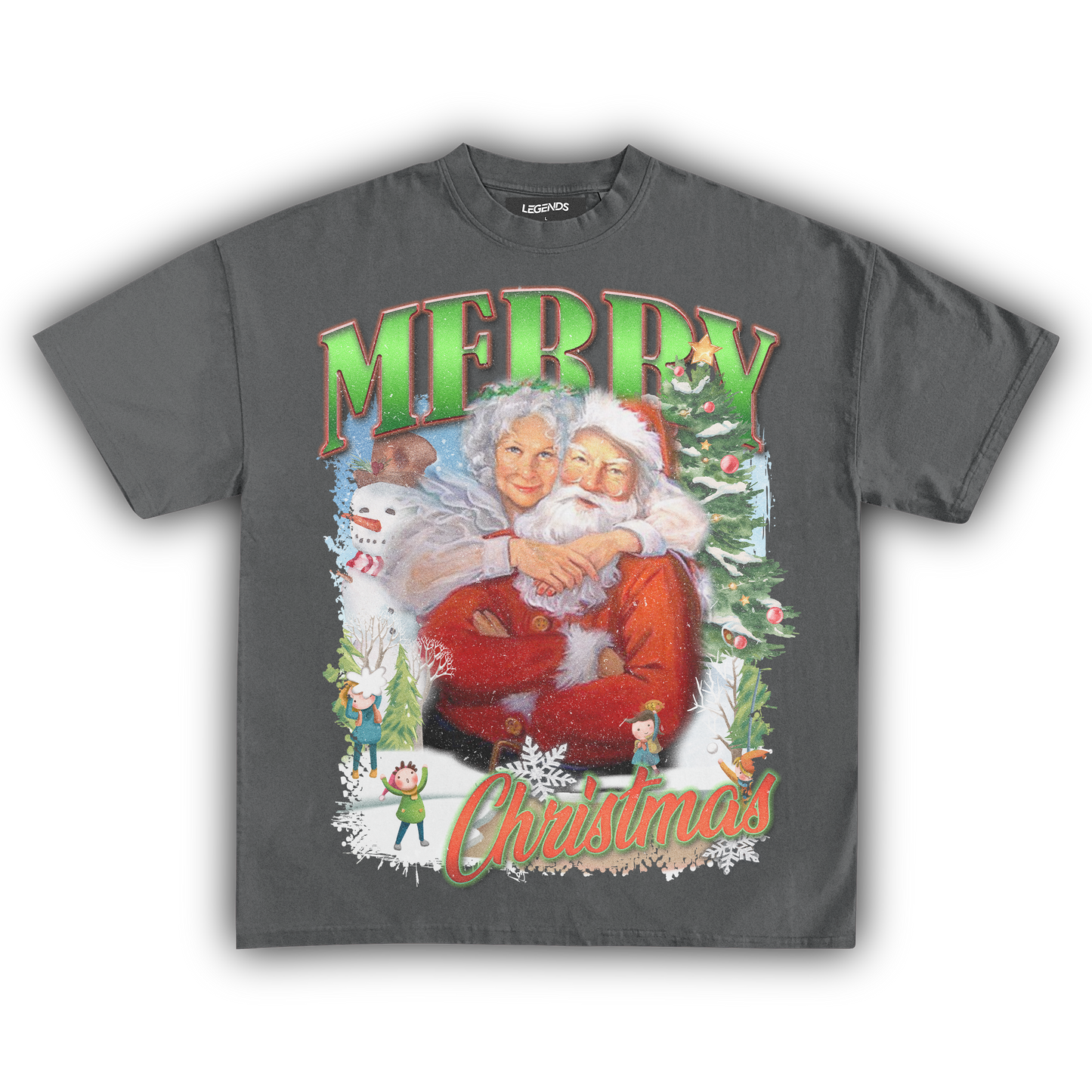 MERRY CHRISTMAS SANTA CLAUS VINTAGE TEE