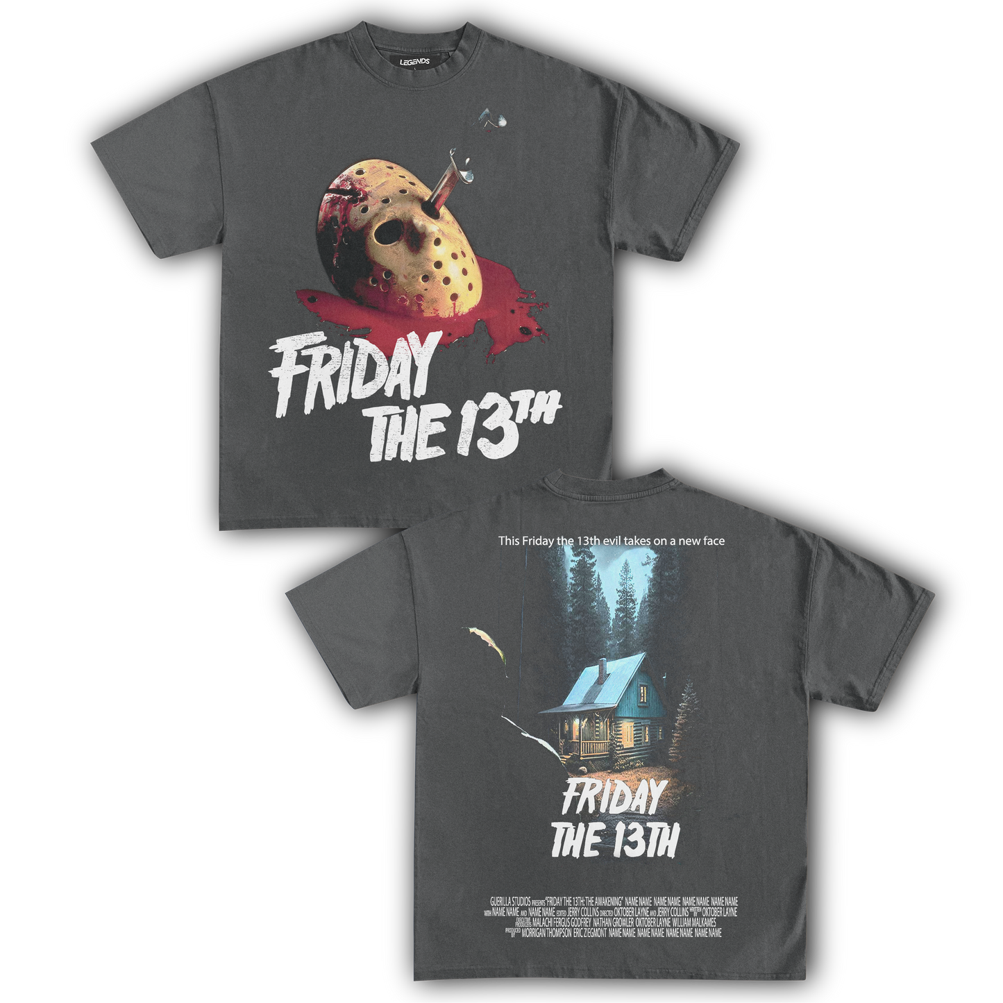 HALLOWEEN: FRIDAY THE 13TH TEE (Double Sided)