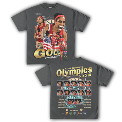 USA WOMEN'S BASKETBALL 1ST PLACE 2024 TEE