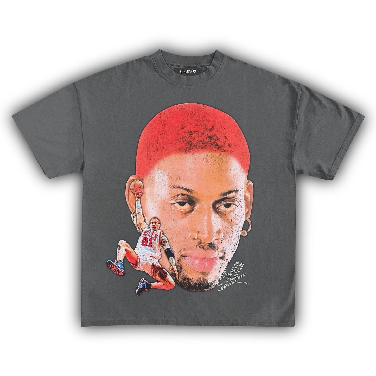 DENNIS RODMAN BIG FACE SLAM DUNK TEE