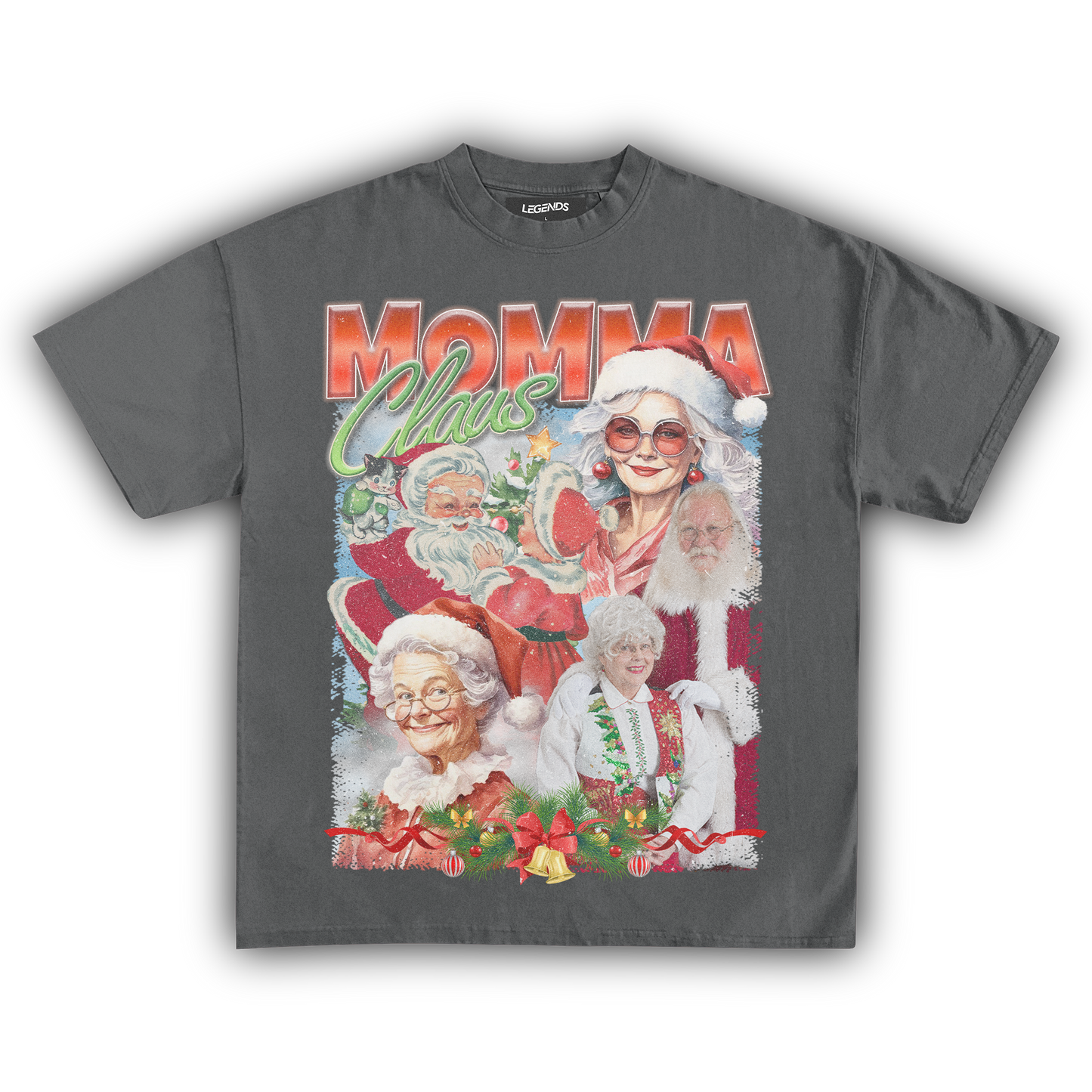 MOMMA CLAUS VINTAGE CHRISTMAS TEE