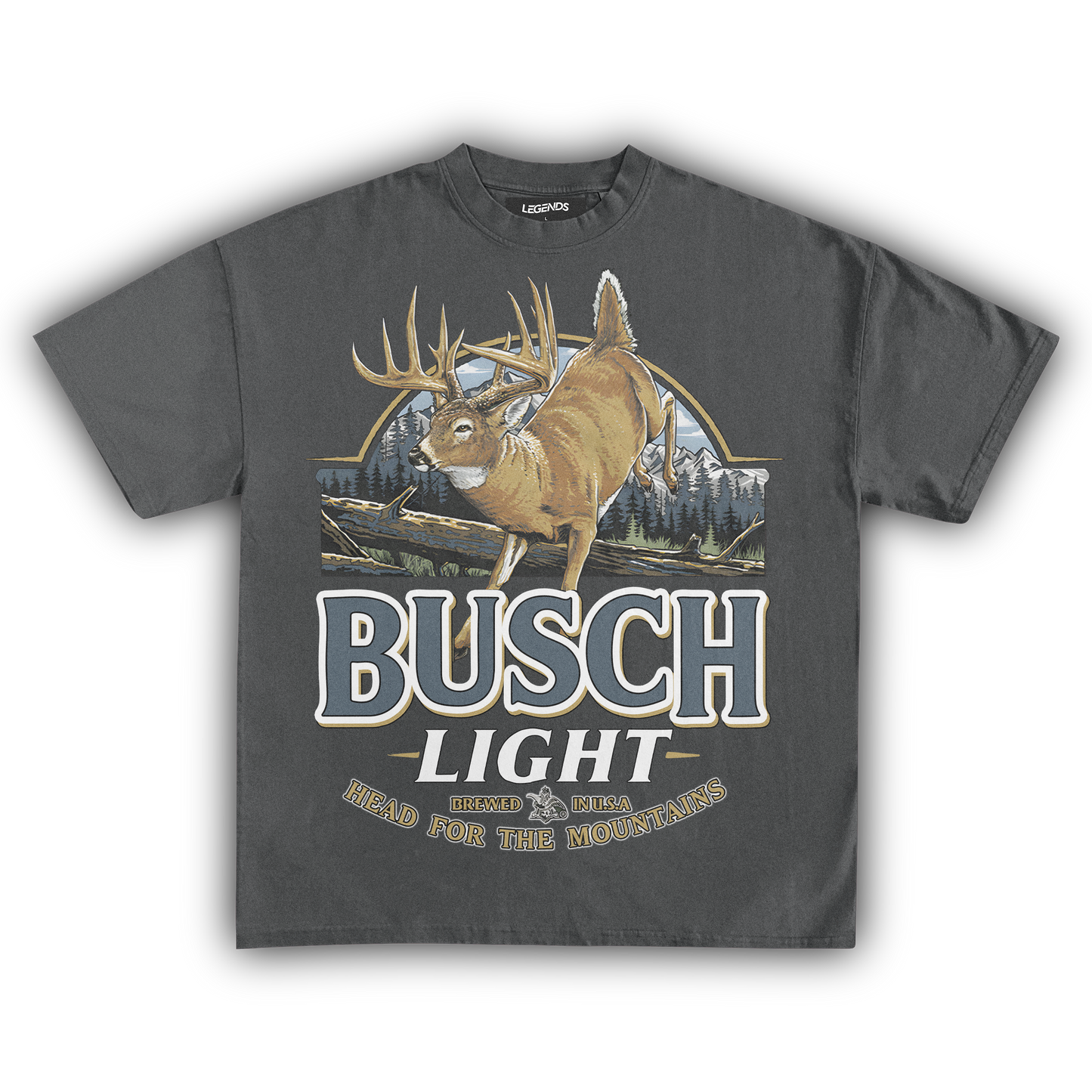 BUSCH LIGHT HEAD FOR THE MOUNTAINS TEE