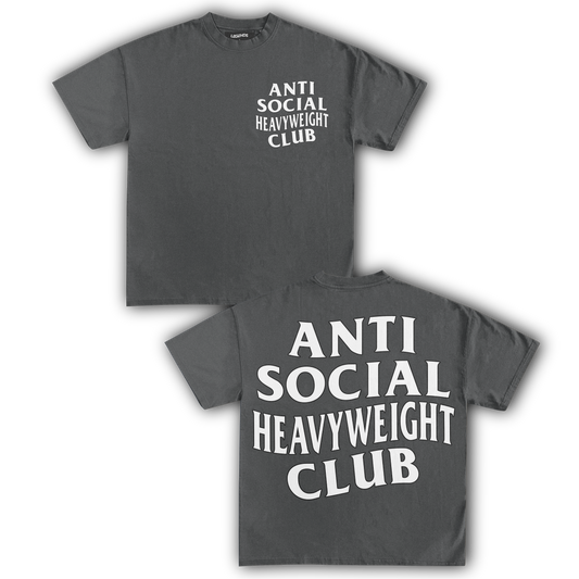 ANTI SOCIAL HEAVYWEIGHT CLUB TEE (WHITE TEXT)