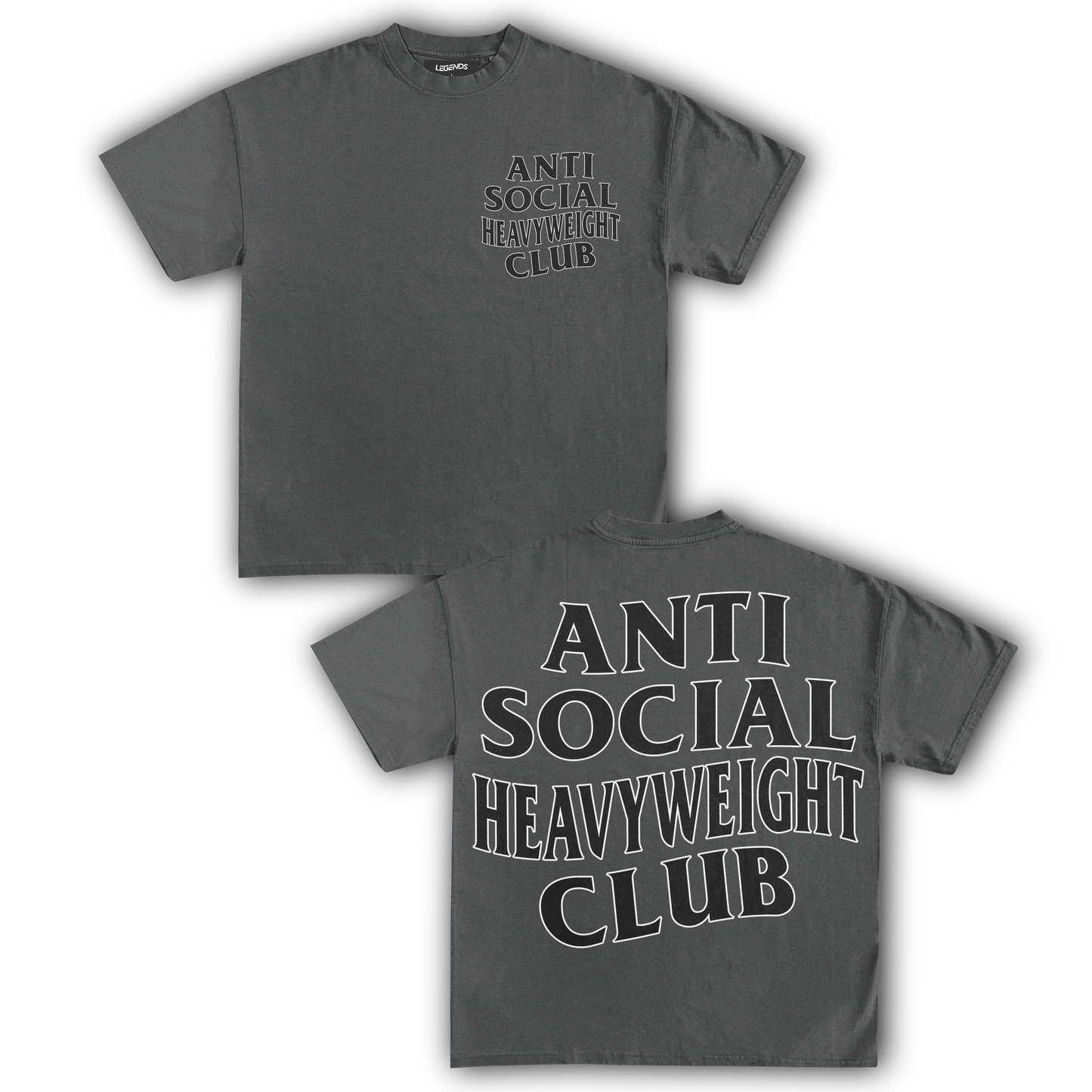 ANTI SOCIAL HEAVYWEIGHT CLUB TEE (BLACK TEXT)