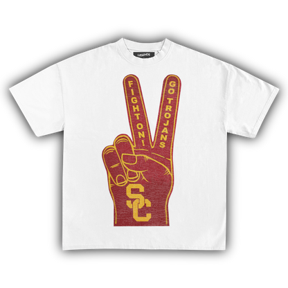 FIGHT ON! GO TROJANS! VINTAGE TEE