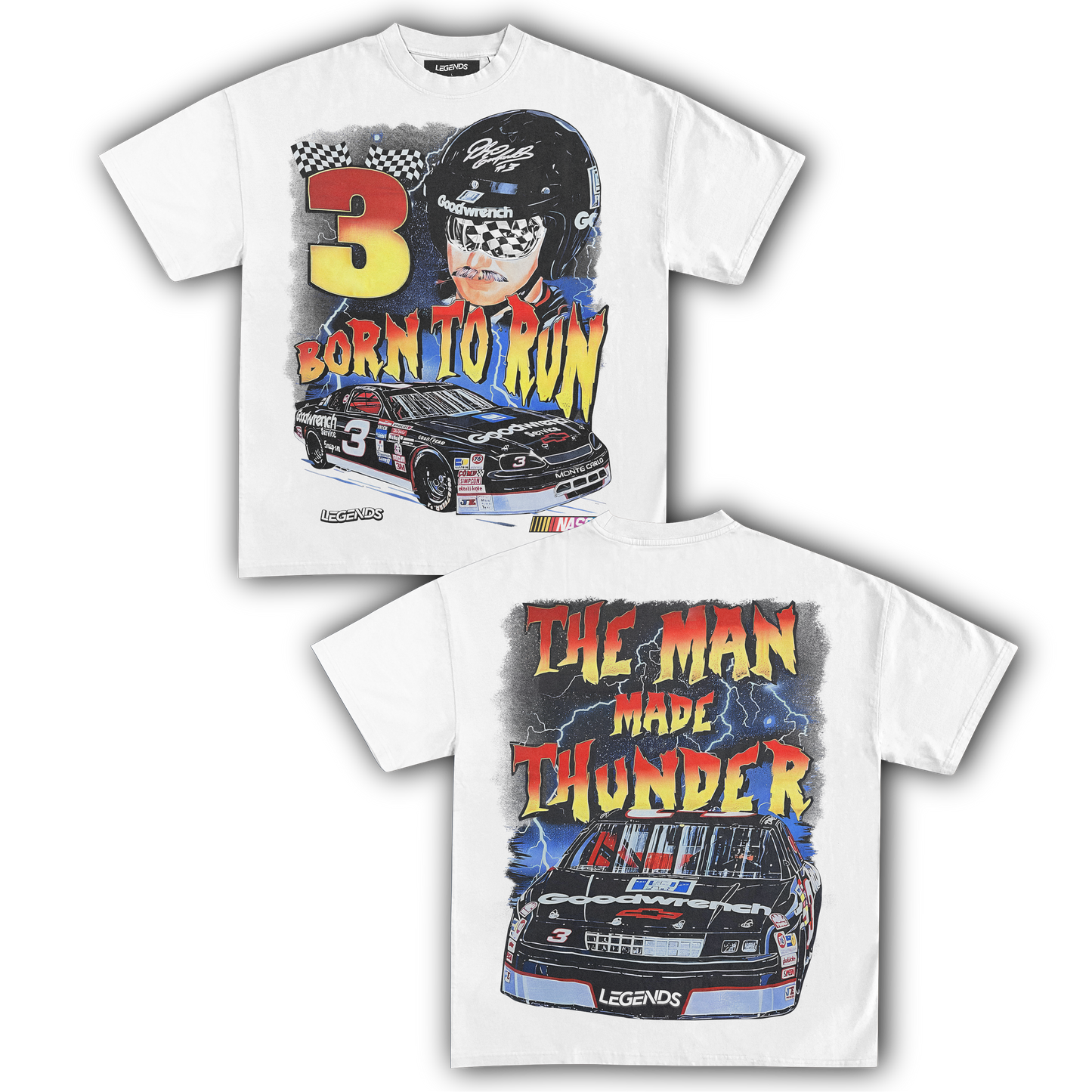 DALE EARNHARDT BORN TO RUN TEE (Double Sided)