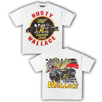 RUSTY WALLACE MILLER GENUINE DRAFT TEE (Double Sided)