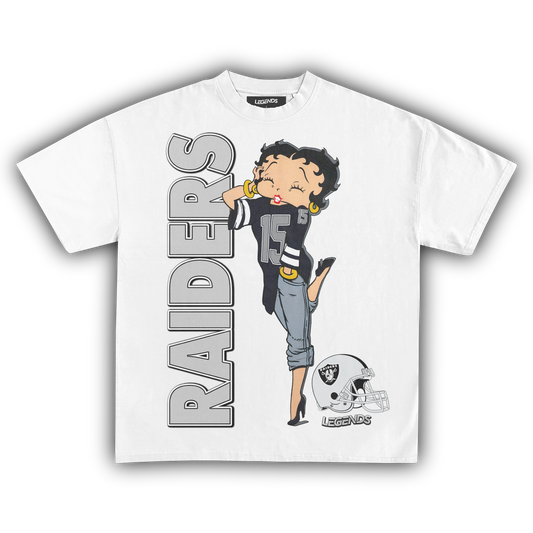 RAIDERS BETTY BOOP VINTAGE TEE