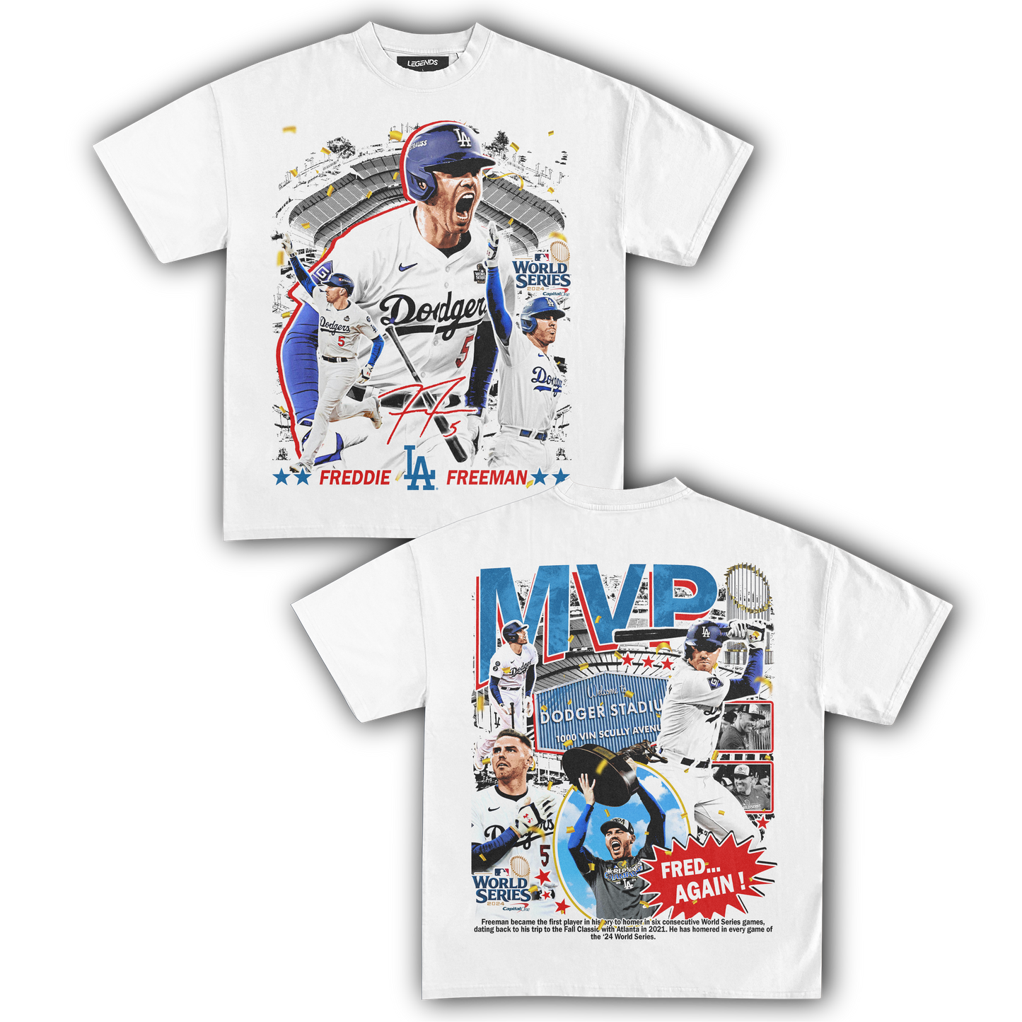 FREDDIE FREEMAN MVP WORLD SERIES CHAMPION TEE (Double Sided)