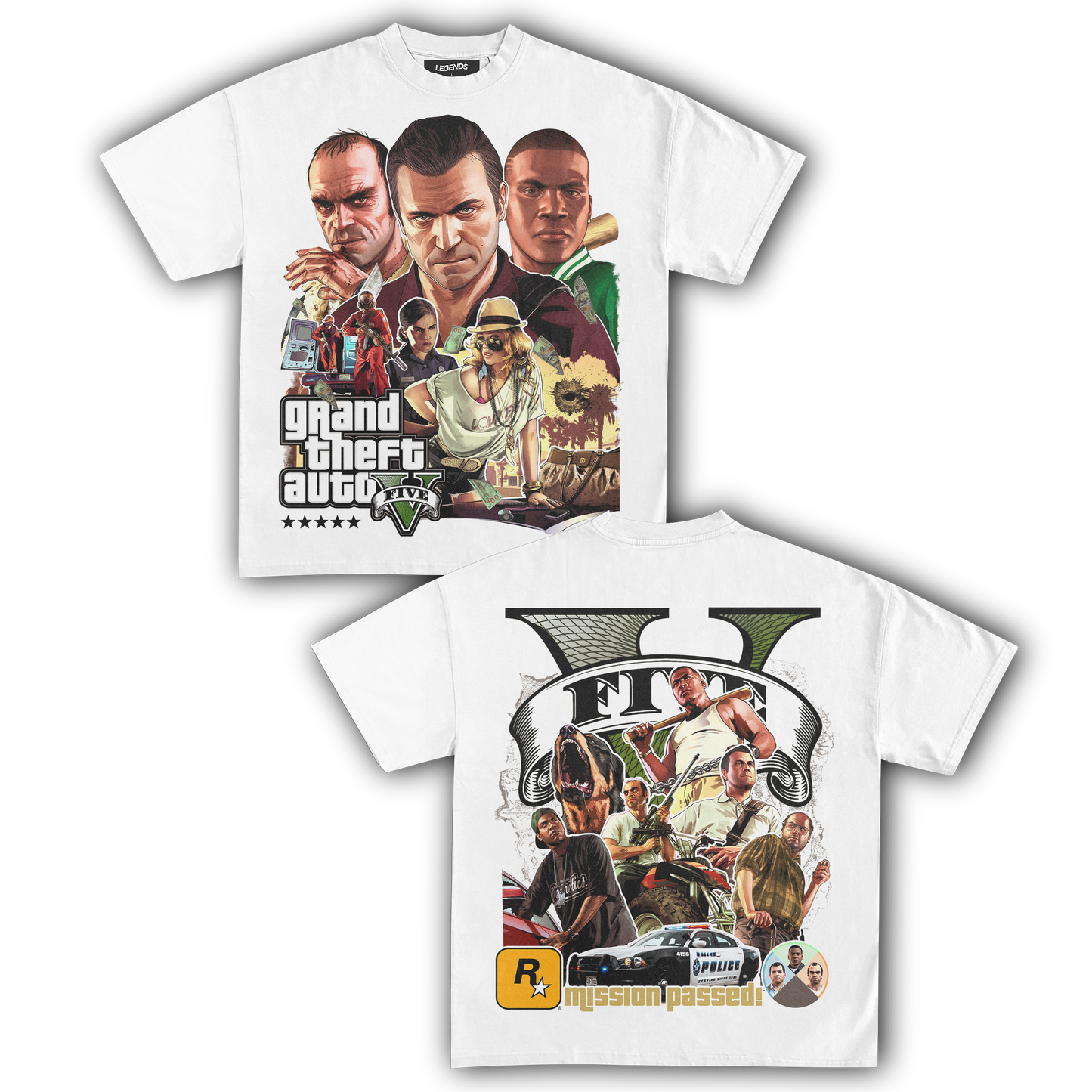 GRAND THEFT AUTO V TEE (Double Sided)