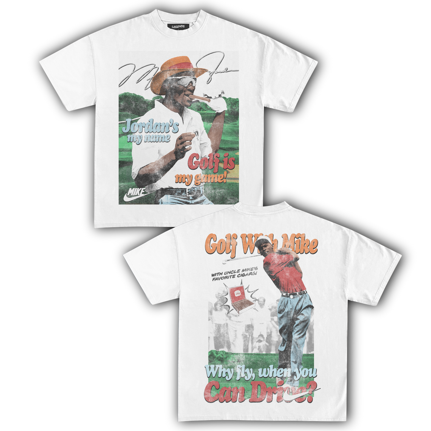 GOLF WITH MIKE VINTAGE TEE (Double Sided)