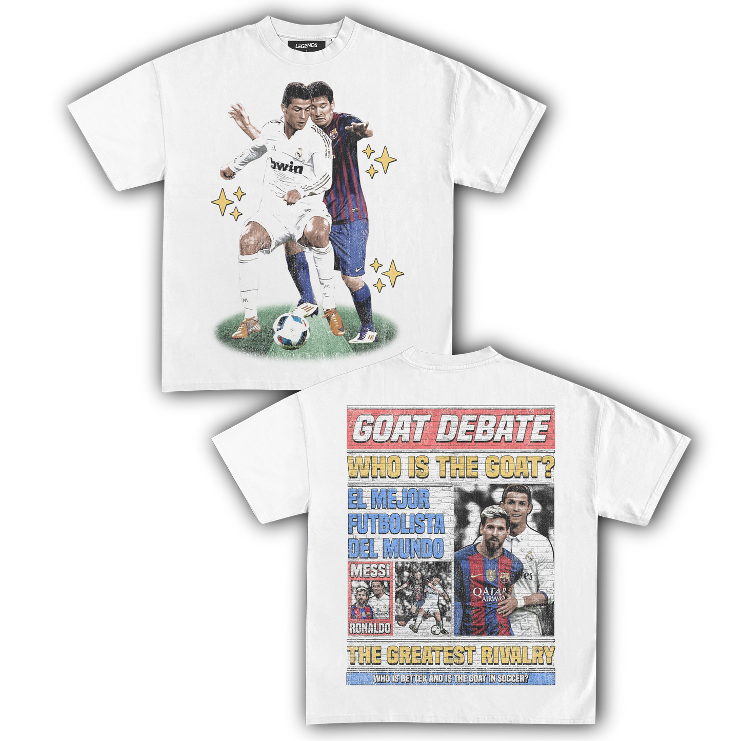 RONALDO VS. MESSI RIVALRY TEE (Double Sided)