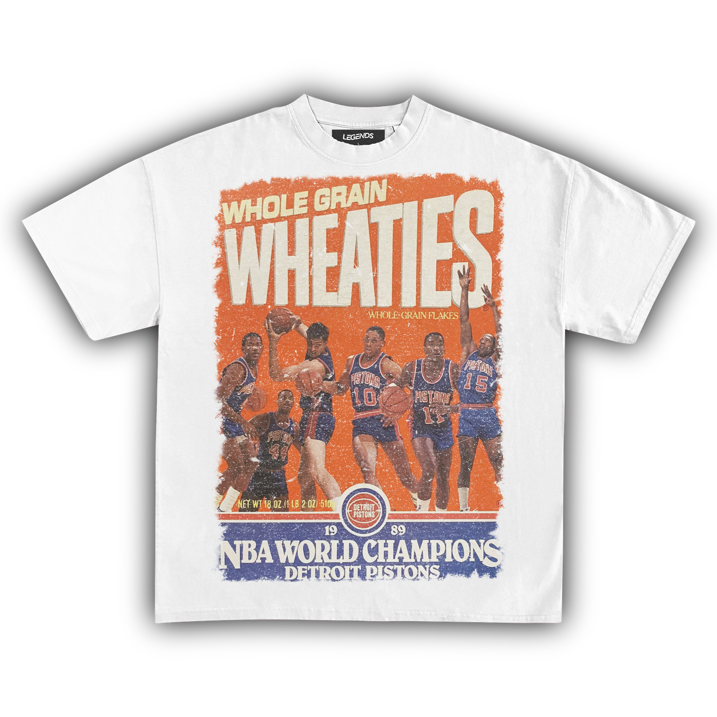 WHEATIES DETROIT PISTONS 1989 VINTAGE TEE