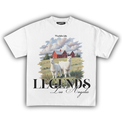 LEGENDS WORLDWIDE LLAMA DRAMA VINTAGE TEE