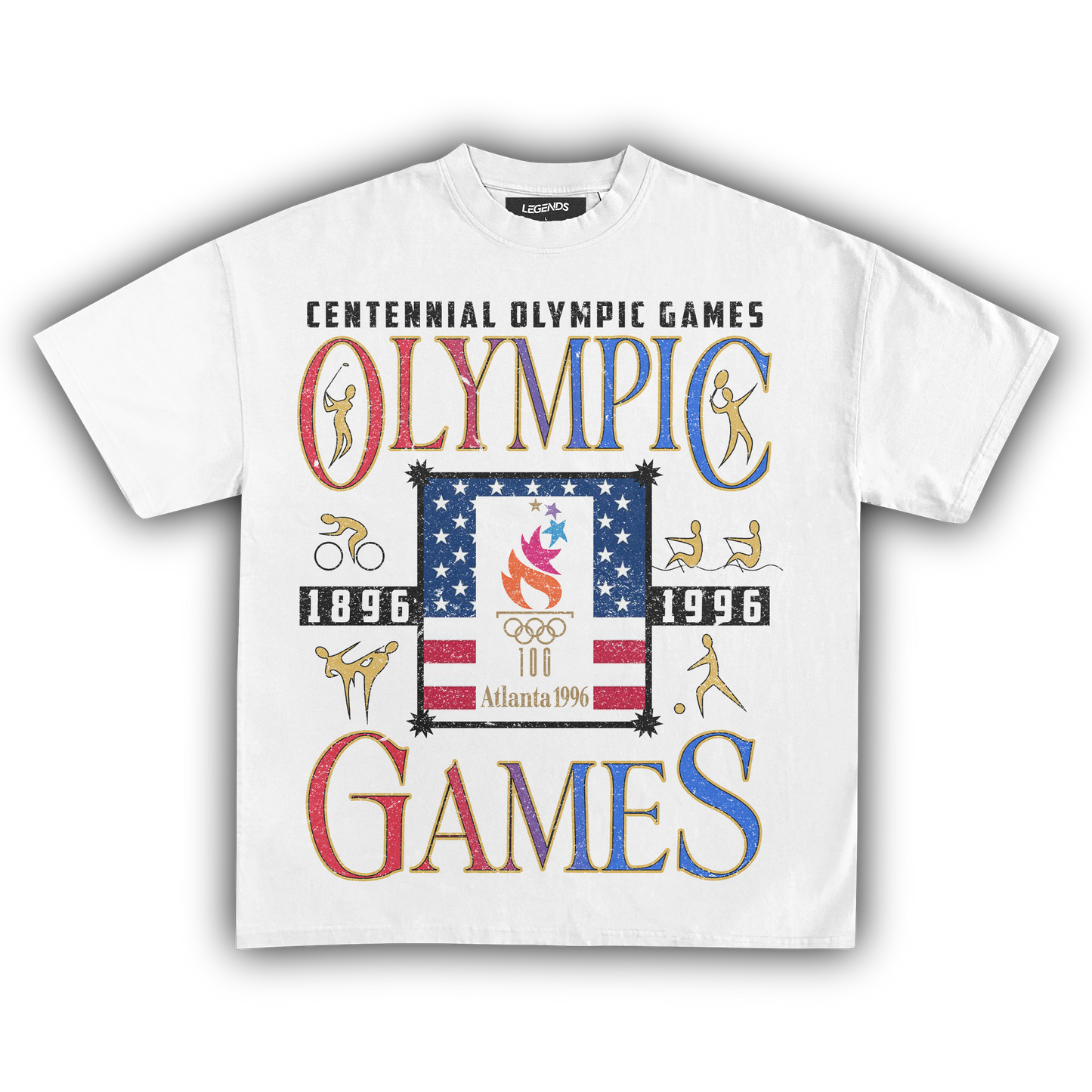 1896-1996 CENTENNIAL GAMES VINTAGE TEE