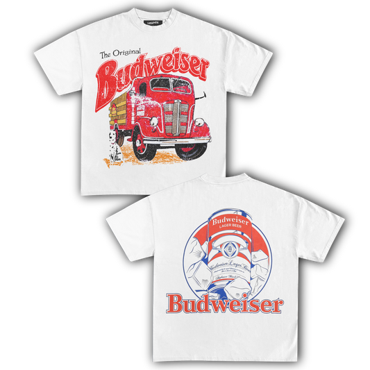 BUDWEISER FIRE TRUCK VINTAGE TEE (Double Sided)